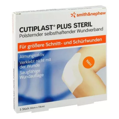 Cutiplast Plus steril 7,8x10 cm Verband, 5 St