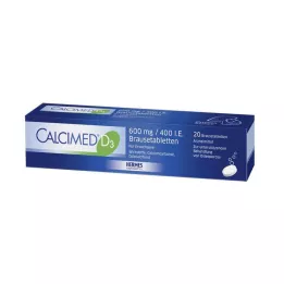CALCIMED D3 600 mg/400 I.E. Brausetabletten, 20 St