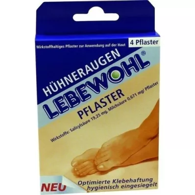 LEBEWOHL Hühneraugen Pflaster normal, 4 St