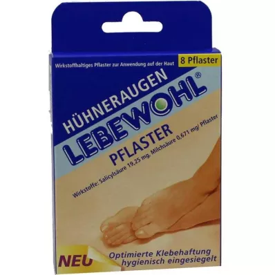 Lebewohl Hühneraugen Pflaster, 8 St
