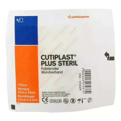 Cutiplast Plus steril 7,8x10 cm Verband, 1 St Cutiplast Plus steril 7,8x10 cm Verband, 1 St