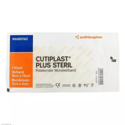 Cutiplast Plus steril 7,8x15 cm Verband, 1 St Cutiplast Plus steril 7,8x15 cm Verband, 1 St