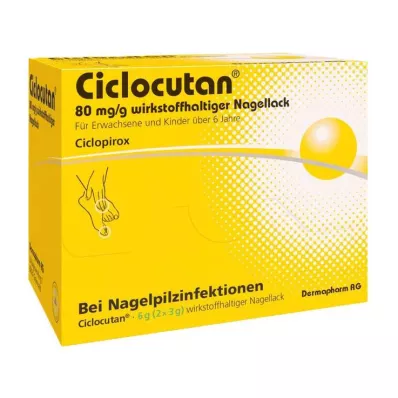Ciclocutan 80 mg / g wirkstoffhaltiger Nagellack, 6 g