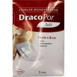 DRACOPOR Wundverband 8x15 cm steril, 5 St