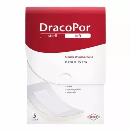 DRACOPOR Wundverband 8x15 cm steril, 5 St