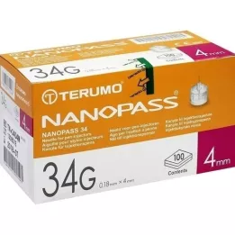 TERUMO NANOPASS 34 Pen Kanüle 34 G 0,18x4 mm, 100 St