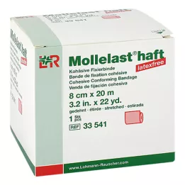 MOLLELAST haft Binden latexfrei 8 cmx20 m rot, 1 St