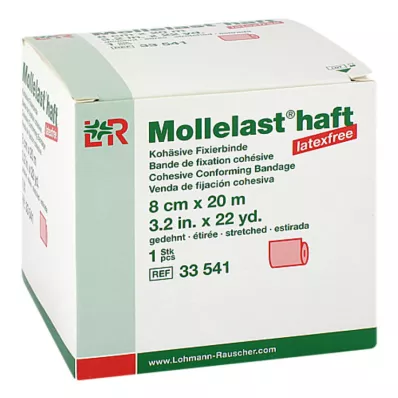 MOLLELAST haft Binden latexfrei 8 cmx20 m rot, 1 St