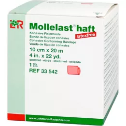 MOLLELAST haft Binden latexfrei 10 cmx20 m rot, 1 St