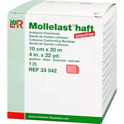 MOLLELAST haft Binden latexfrei 10 cmx20 m rot, 1 St