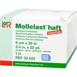 MOLLELAST haft Binden latexfrei 6 cmx20 m blau, 1 St
