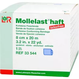 MOLLELAST haft Binden latexfrei 8 cmx20 m blau, 1 St