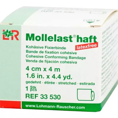 MOLLELAST haft Binden latexfrei 4 cmx4 m weiß, 1 St