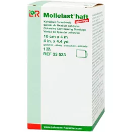 MOLLELAST haft Binden latexfrei 10 cmx4 m weiß, 1 St