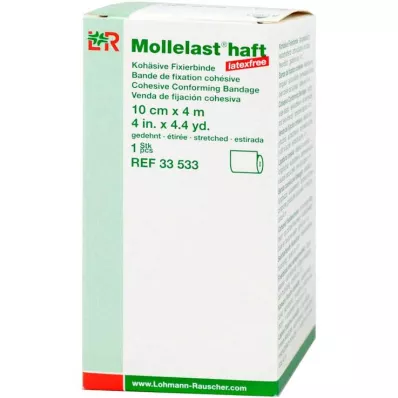 MOLLELAST haft Binden latexfrei 10 cmx4 m weiß, 1 St