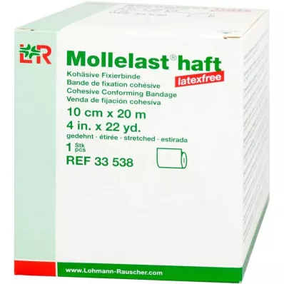 MOLLELAST haft Binden latexfrei 10 cmx20 m weiß, 1 St