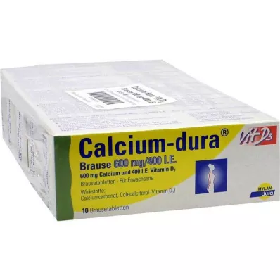 CALCIUM DURA Vit D3 Brause 600 mg/400 I.E., 50 St CALCIUM DURA Vit D3 Brause 600 mg/400 I.E., 50 St