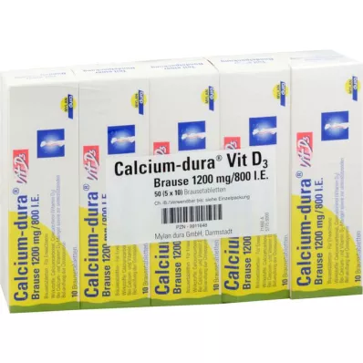 CALCIUM DURA Vit D3 Brause 1200 mg/800 I.E., 50 St
