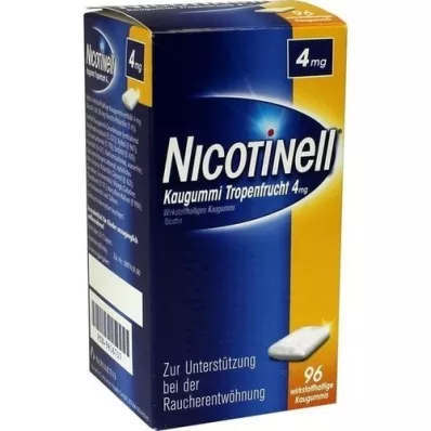 NICOTINELL Kaugummi Tropenfrucht 4 mg, 96 St