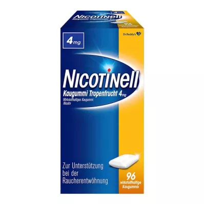 NICOTINELL Kaugummi Tropenfrucht 4 mg, 96 St NICOTINELL Kaugummi Tropenfrucht 4 mg, 96 St