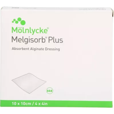 MELGISORB Plus Alginat Verband 10x10 cm steril, 10 St