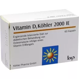 VITAMIN D3 KÖHLER 2.000 I.E. Kapseln, 60 St