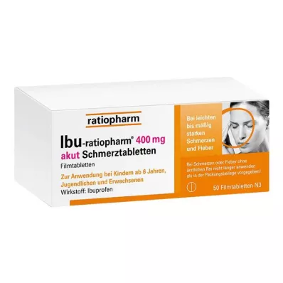 IBU-ratiopharm® 400 mg akut Schmerztabletten, 50 St
