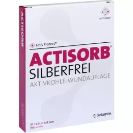 ACTISORB SILBERFREI 6,5x9,5 cm Aktivkohle, 10 St