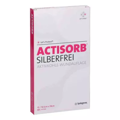 ACTISORB SILBERFREI 10,5x19 cm Aktivkohle, 10 St