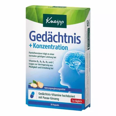 Kneipp Gedächtnis + Konzentration Kapseln, 30 St Kneipp Gedächtnis + Konzentration Kapseln, 30 St