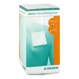 Askina Vliesstoffkompr.10x10 cm unsteril 4fach, 100 St