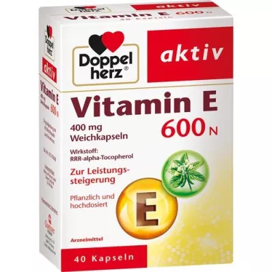 DOPPELHERZ Vitamin E 600 N Weichkapseln, 40 St