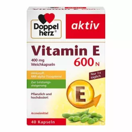 DOPPELHERZ Vitamin E 600 N Weichkapseln, 40 St