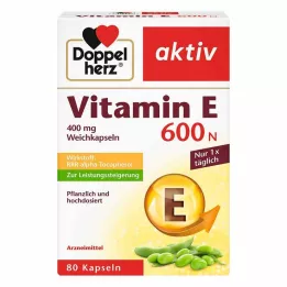 DOPPELHERZ Vitamin E 600 N Weichkapseln, 80 St