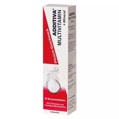 ADDITIVA Multivit.+Mineral Pfirsich R Brausetabl., 20 St