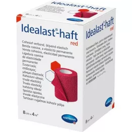 IDEALAST-haft color Binde 8 cmx4 m rot, 1 St