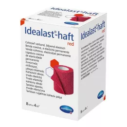 IDEALAST-haft color Binde 8 cmx4 m rot, 1 St