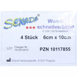 SENADA Wundschnellverband 6x10 cm, 4 St