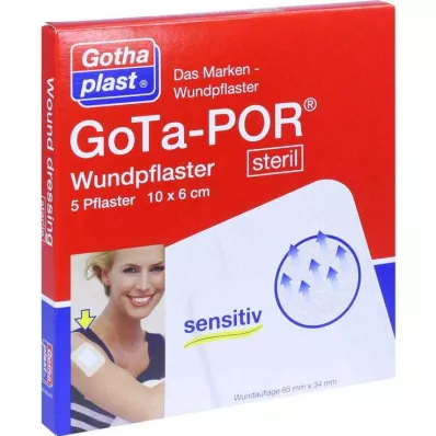 GOTA-POR Wundpflaster steril 60x100 mm, 5 St