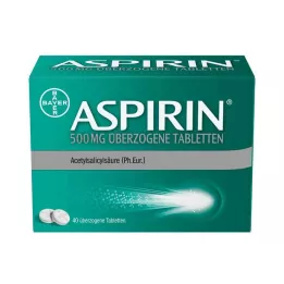 ASPIRIN 500 mg überzogene Tabletten, 40 St