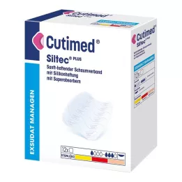 CUTIMED Siltec Plus Schaumverb.10x10 cm haftend, 12 St