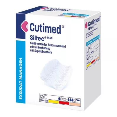 CUTIMED Siltec Plus Schaumverb.10x10 cm haftend, 12 St