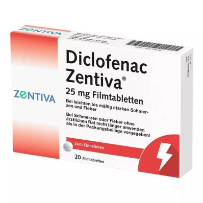 Diclofenac Zentiva 25 mg Filmtabletten, 20 St