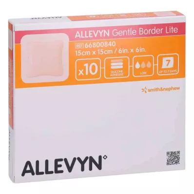 Allevyn Gentle Border Lite 15x15 cm Schaumverband, 10 St