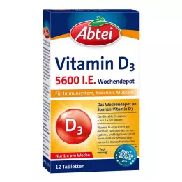 ABTEI Vitamin D3 5600 I.E. Wochendepot Tabletten, 12 St