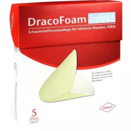 Dracofoam Infekt Ferse Schaumstoff Wundauflage, 5 St
