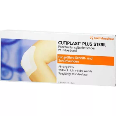 Cutiplast Plus steril 10x24,8 cm Verband, 5 St