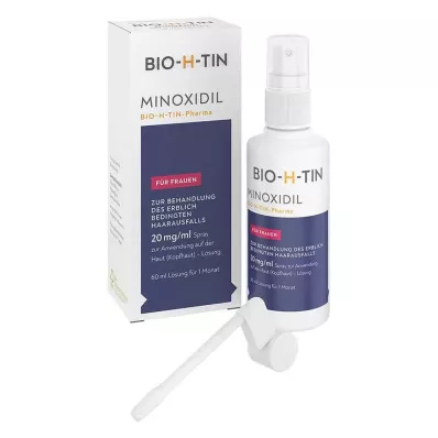 Minoxidil BIO-H-TIN-Pharma 20 mg/ml Spray für Frauen, 60 ml Minoxidil BIO-H-TIN-Pharma 20 mg/ml Spray für Frauen, 60 ml