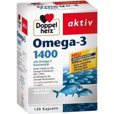 DOPPELHERZ Omega-3 1.400 Kapseln, 120 St