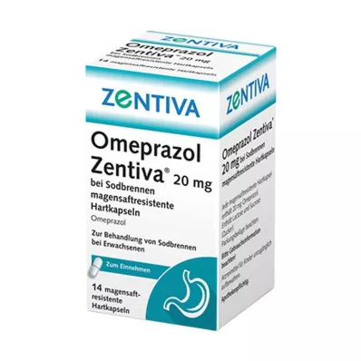 OMEPRAZOL Zentiva 20 mg bei Sodbrennen, 14 St